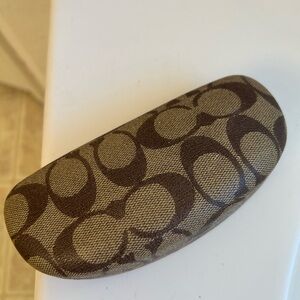 Coach Brown clamshell Eyeglass Case